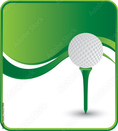 classy golf ball on tee