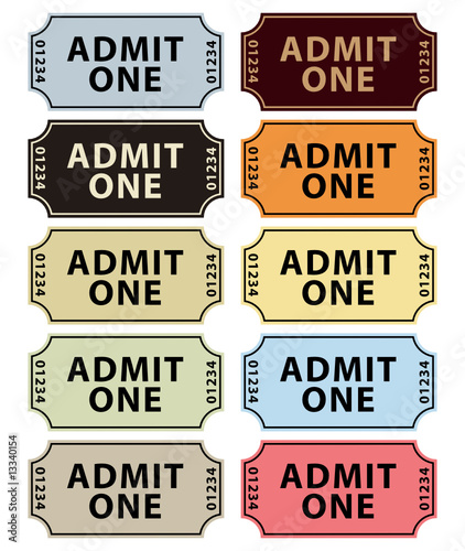 Admit one cinema tickets collection
