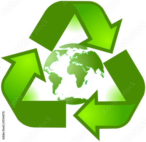 Recycling planet symbol