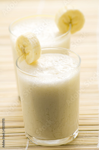 fresh fruit milk shake banana and caramel