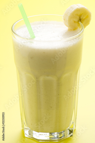 fresh fruit milk shake banana and caramel