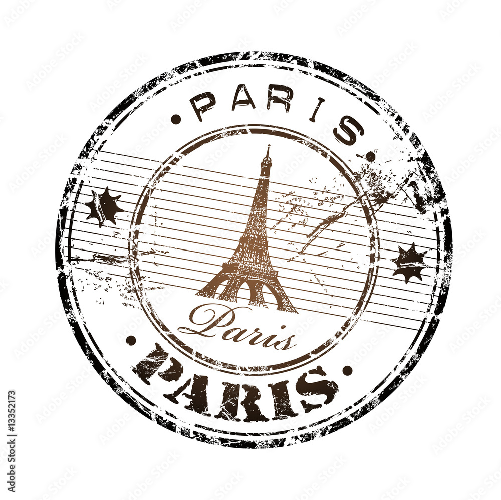 Fototapeta premium Paris rubber stamp