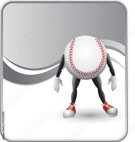 Classy baseball cartoon character