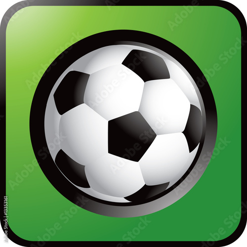 Green soccer ball web button