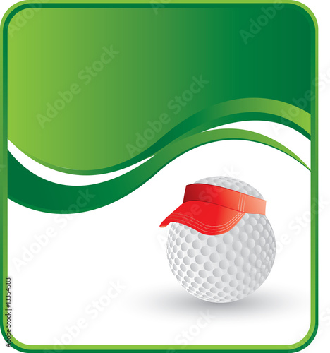 classy golf ball with visor