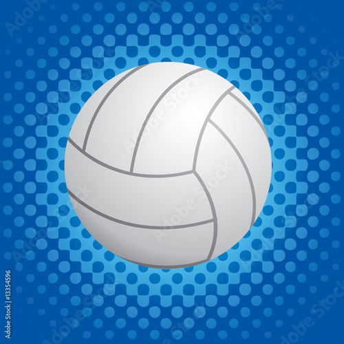 Blue volleyball web button