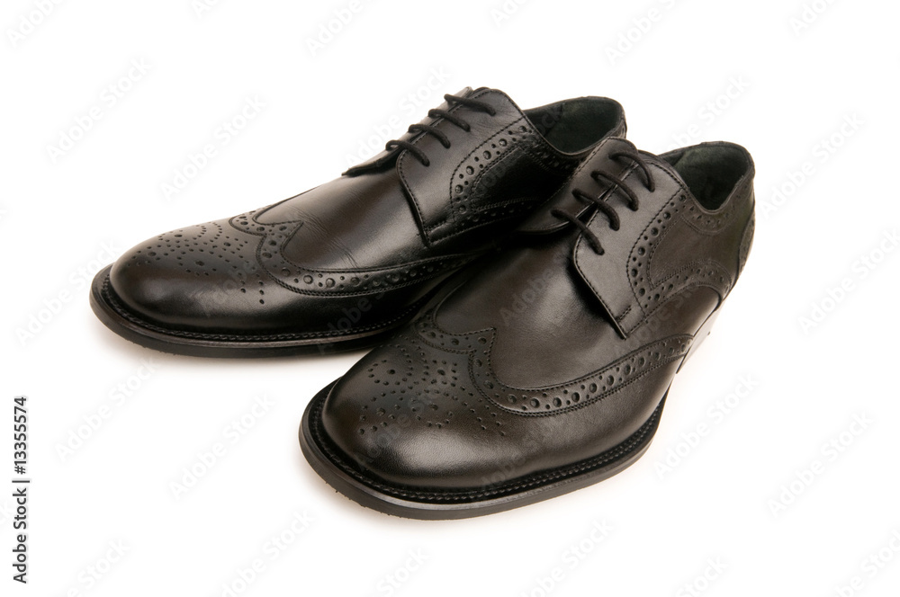 Black shoes isolated on the white background Black shoes isolated on the white background