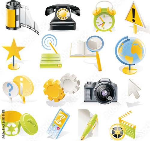 Vector objects icons set. Part 3