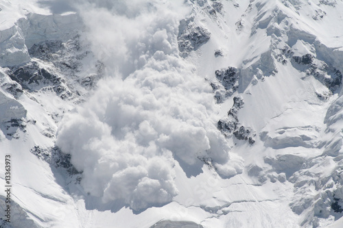 Fotografia, Obraz snow avalanche..