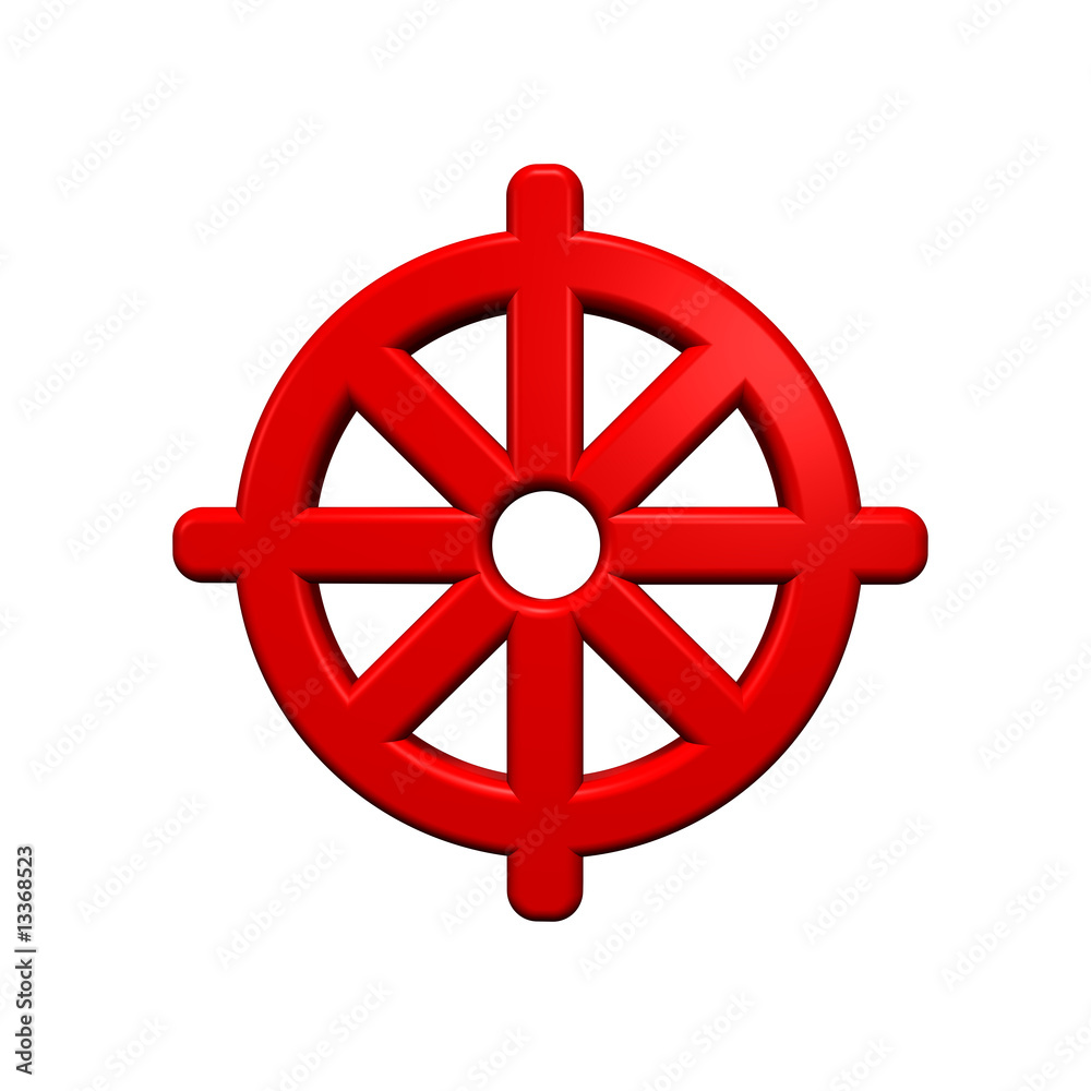 Red Buddhism symbol.