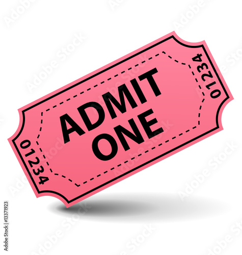 Admit one pink ticket
