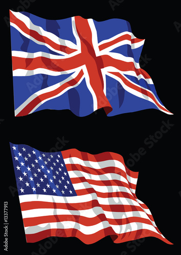 British and American Flags