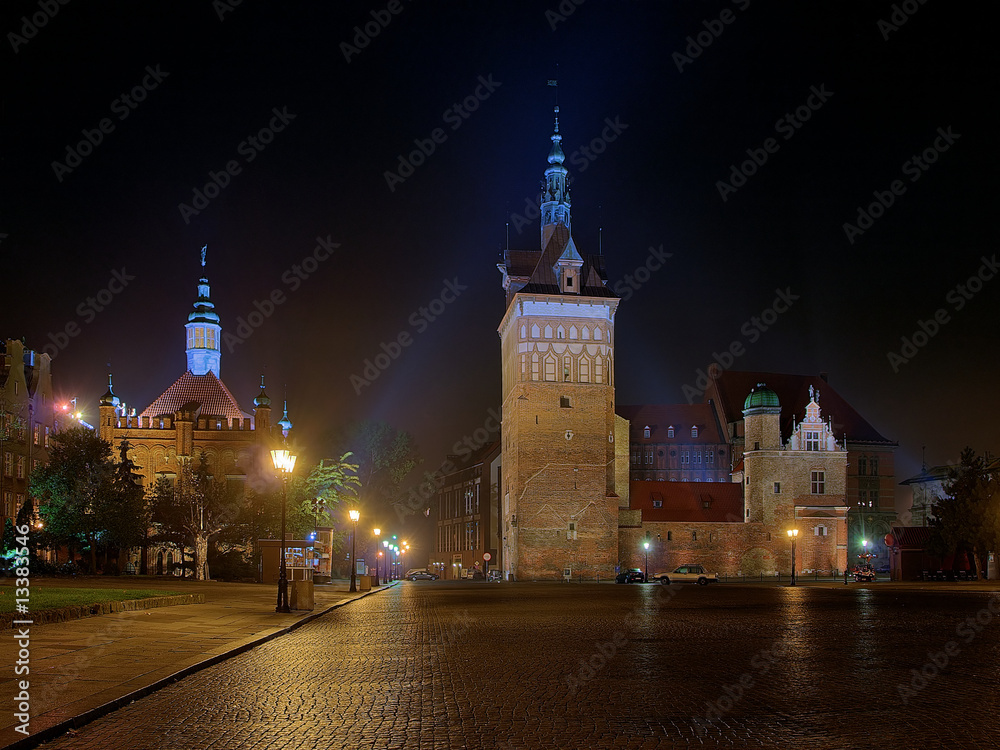 Naklejka premium The Torture House and Brotherhood in Gdansk, Poland.