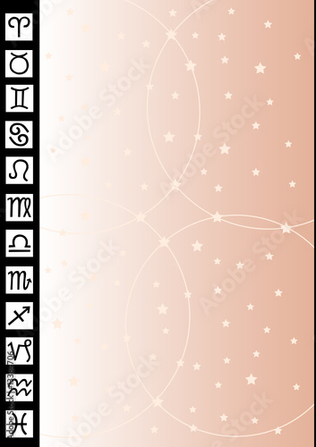 hintergrund mit sternkreiszeichen links