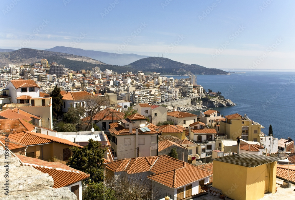 Scenic city of Kavala in Greece