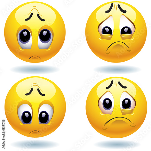Sad smiling balls