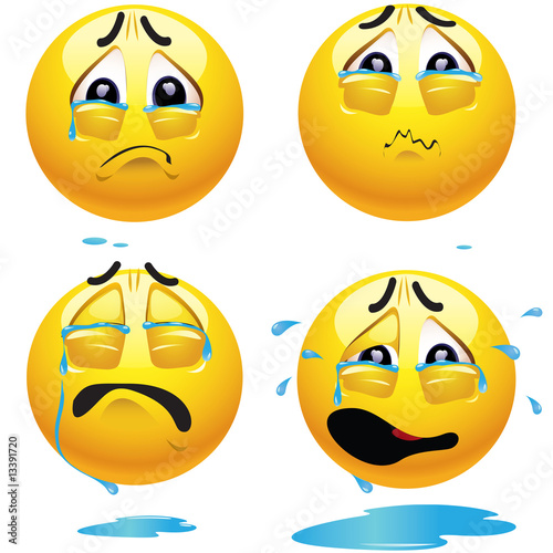 Sad smiling balls