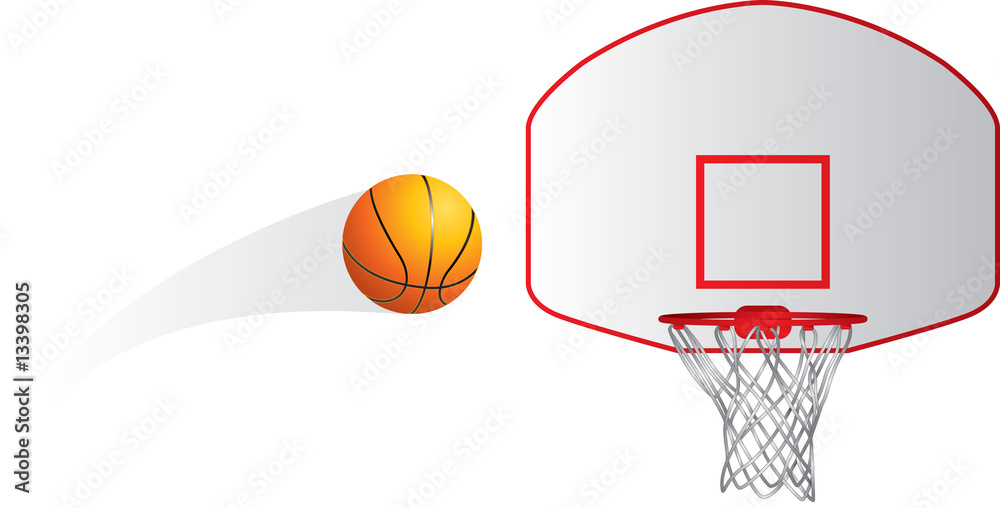 Isolated basketball shot