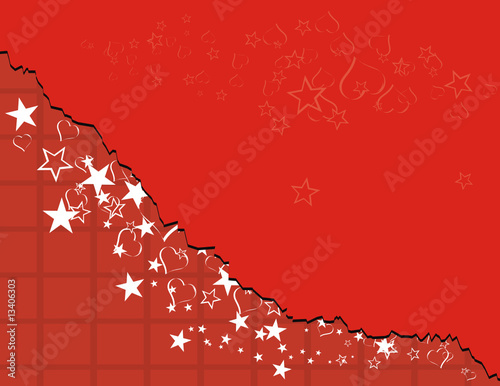 stars space red background in vector format