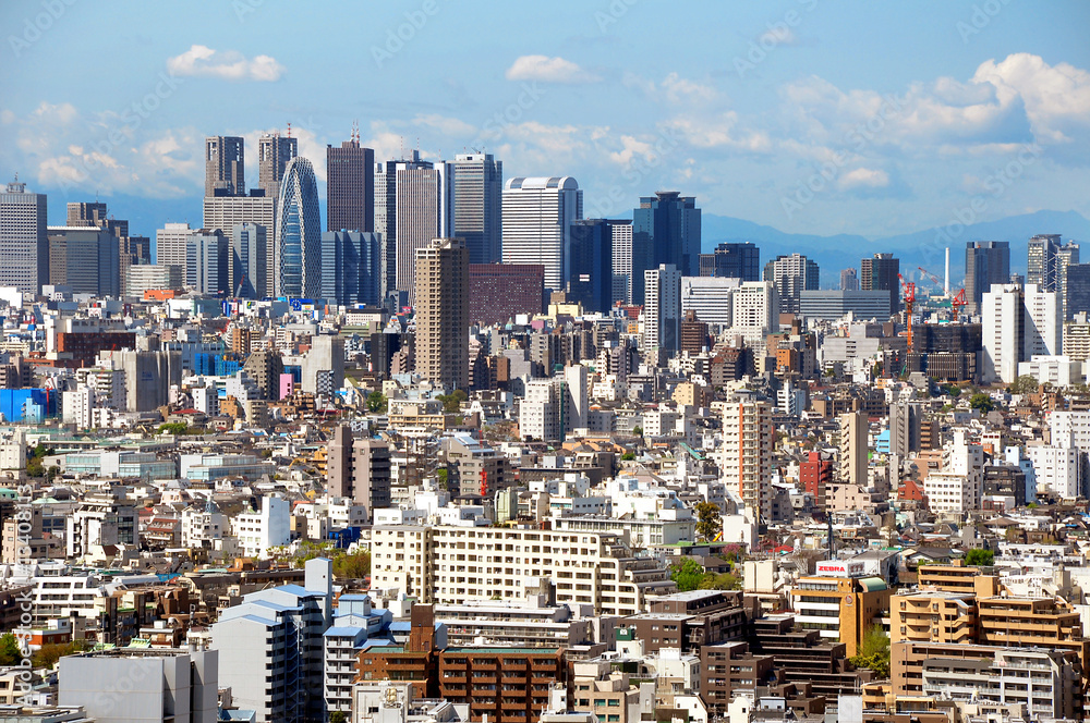 Fototapeta premium Tokyo, vue sur le quartier de Shinjuku