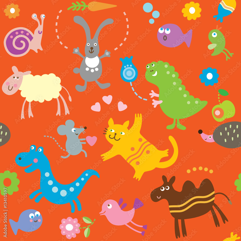 Naklejka premium Seamless pattern for kids