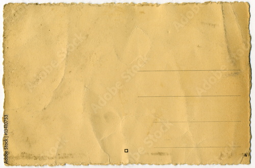 verso de carte postale ancienne