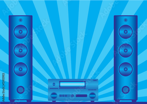 Two loudspeakers and the receiver