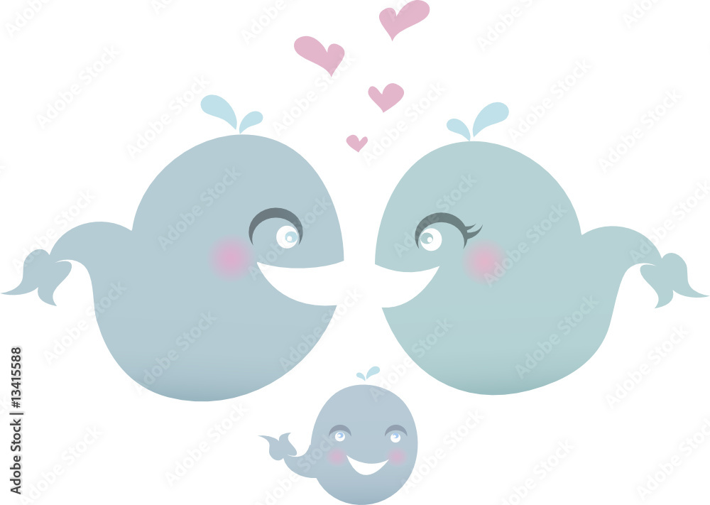 Obraz premium Baleines