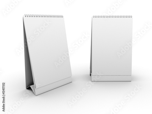 Empty table calendar template