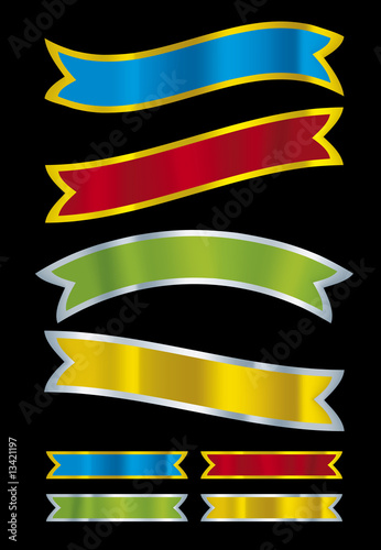 metallic banners