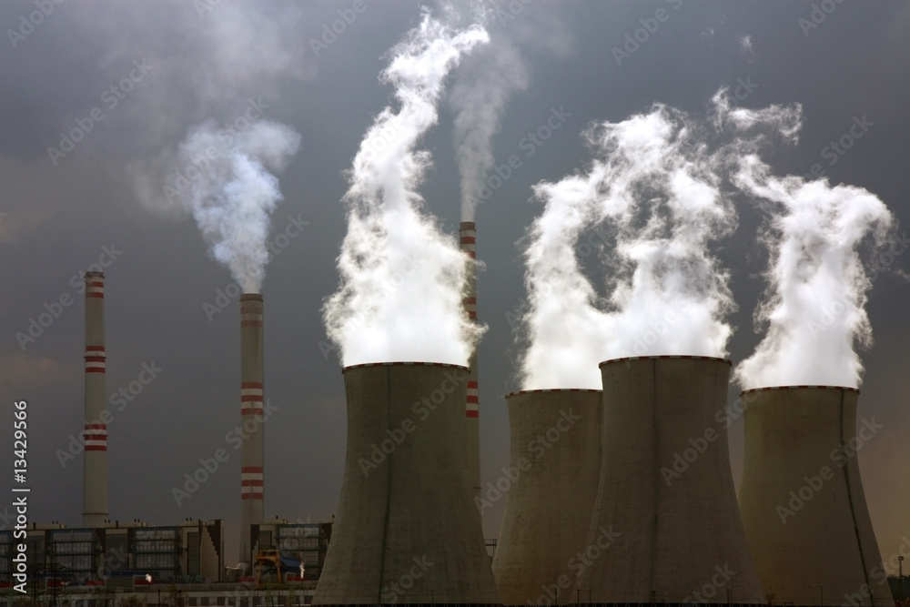 smoked chimneys from nuclear power plant smoked chimneys from nuclear power plant