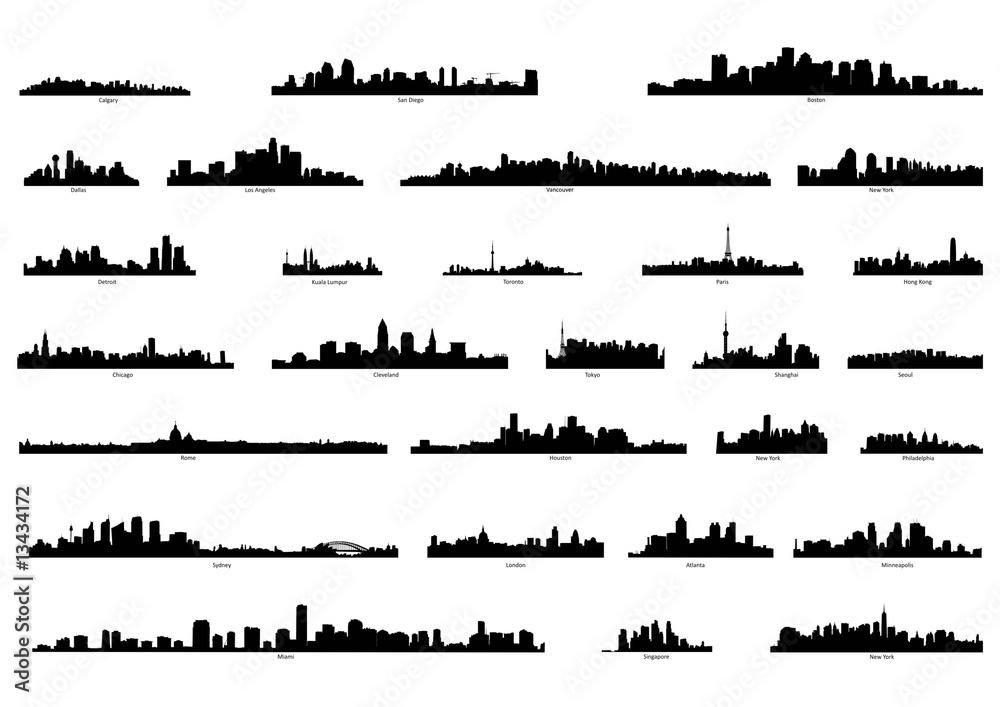 city silhouettes