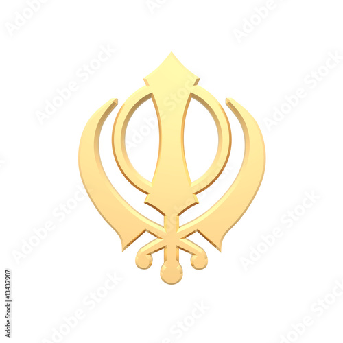 Gold sikhism symbol.