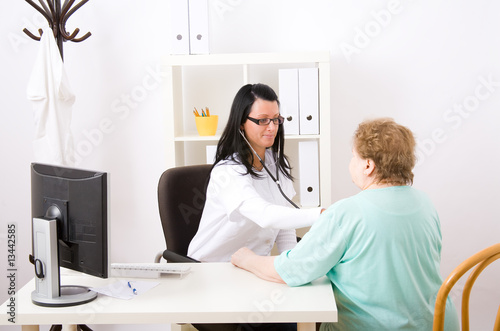 Young doctor inspect a patient