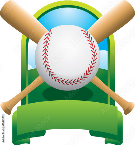 Crossed bat baseball trophy