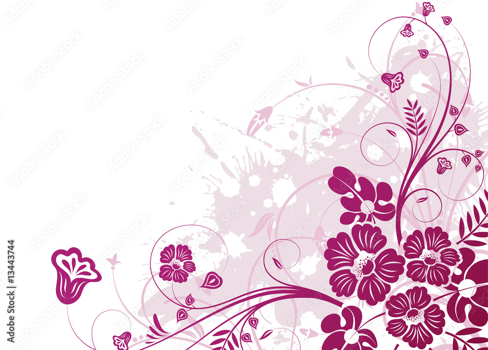 Grunge Floral background Grunge Floral background