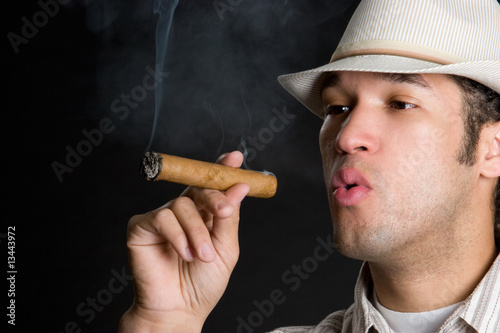 Smoking Cigar Man photo