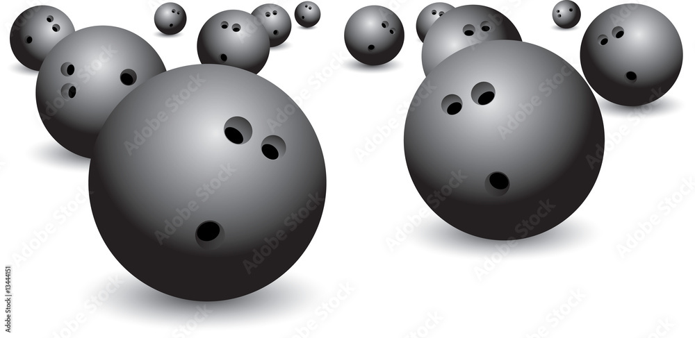 Isolated bowling balls Isolated bowling balls