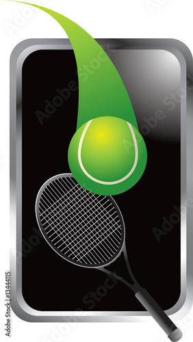 Silver framed tennis ball