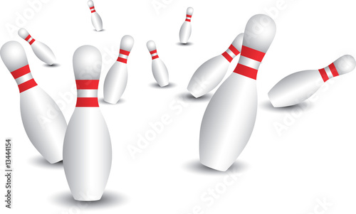 Isolated bowling pins
