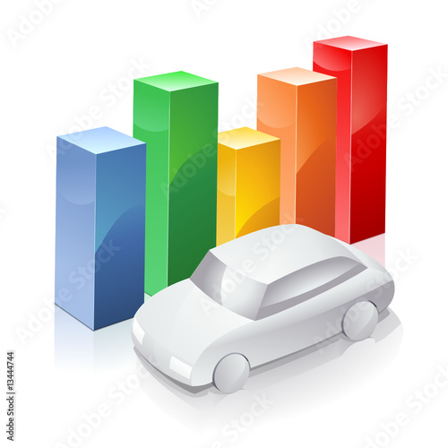 Statistiques sur le marché automobile (reflet)