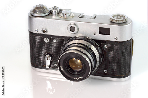 Old viewfinder photo camera
