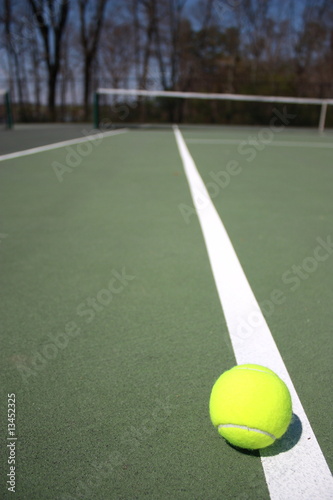Tennis Ball On The Court