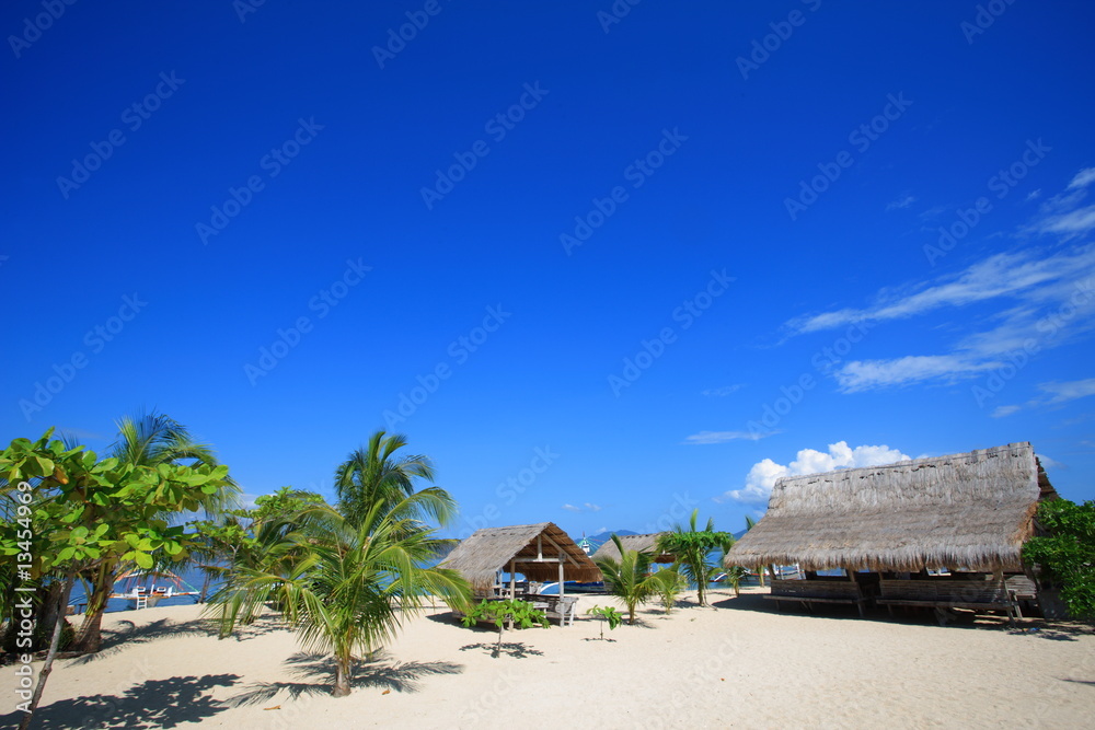 Naklejka premium Beach Resort of palawan Island