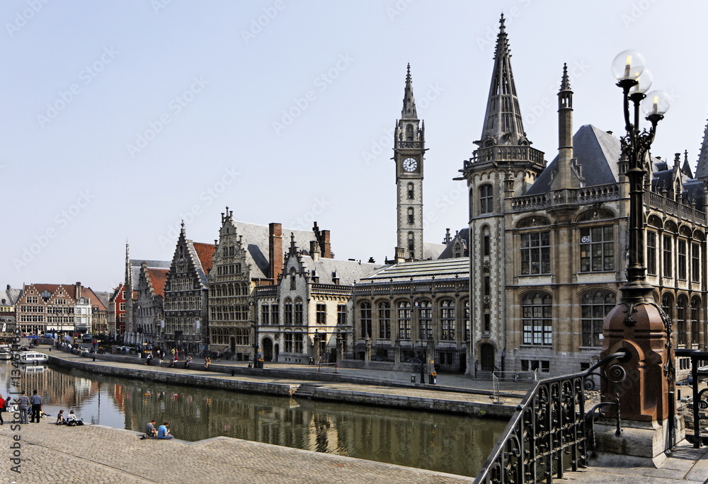 Quai des herbes (graslei) - Centre Historique de Gand, Belgique