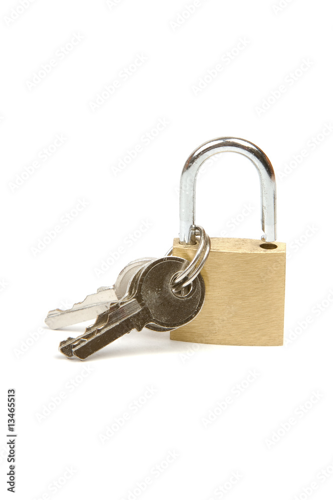 Padlock isolated on a white background. Padlock isolated on a white background.