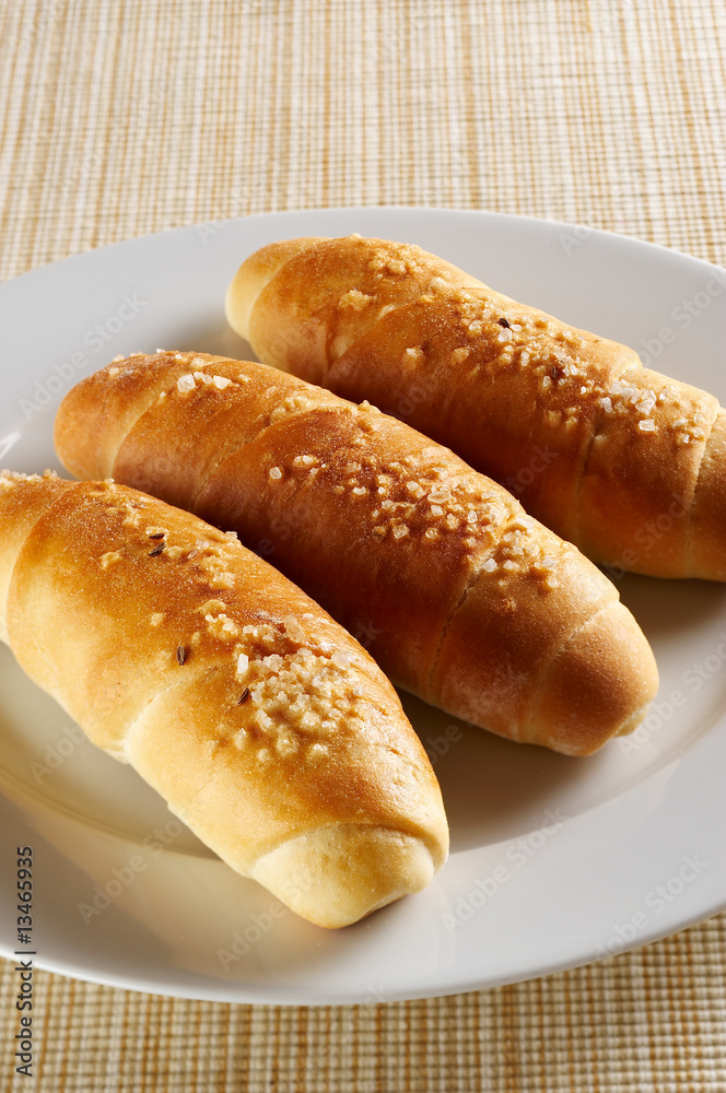 Group of salted bread rolls