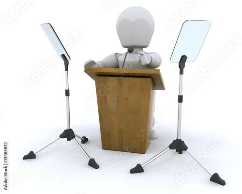 Lecturn and teleprompter