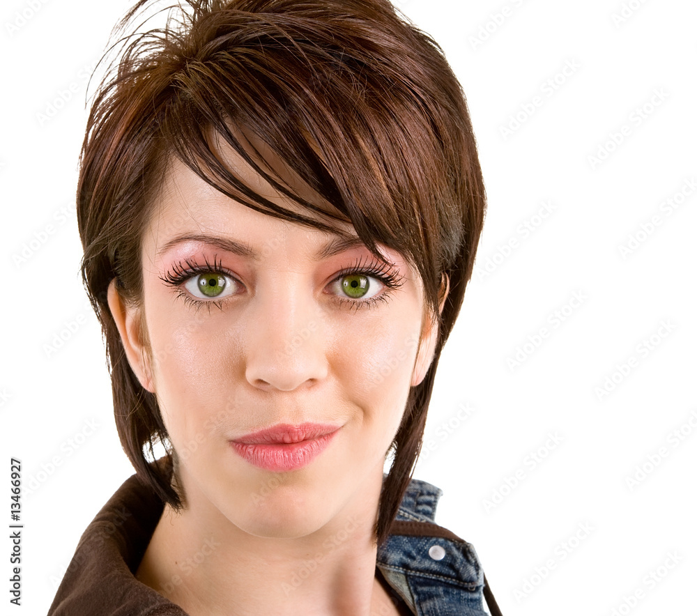 Beautiful Brunette Lady Looking at the Camera Beautiful Brunette Lady Looking at the Camera
