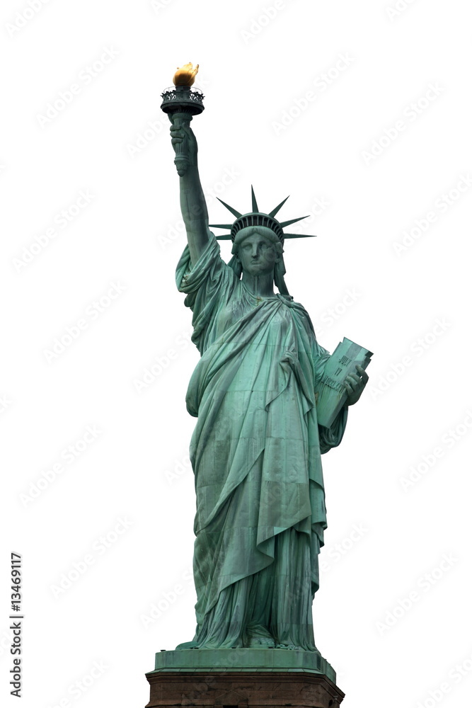 Fototapeta premium NY Statue of Liberty isolated on white